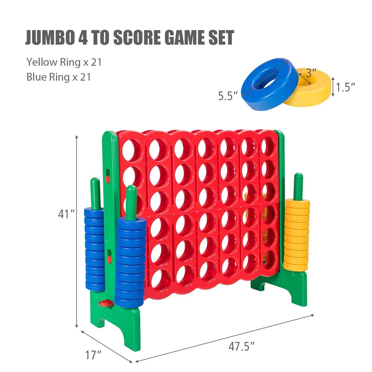 Foto 6 | Juego Gigante Conecta 4 Costzon - Venta Internacional