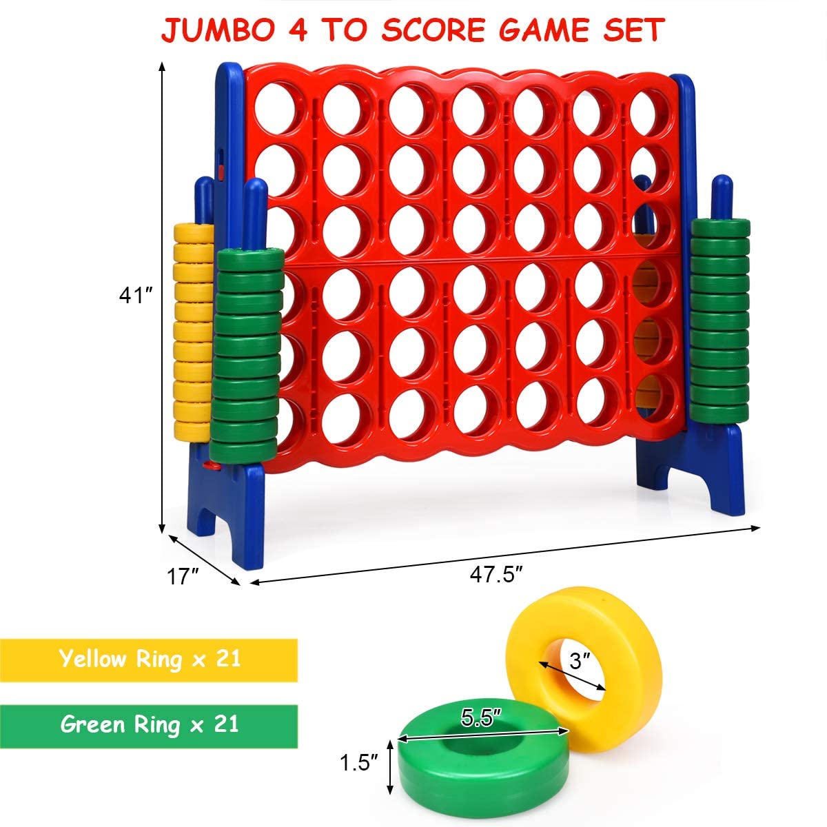 Foto 7 pulgar | Juego Gigante de Conecta 4 Costzon - Venta Internacional