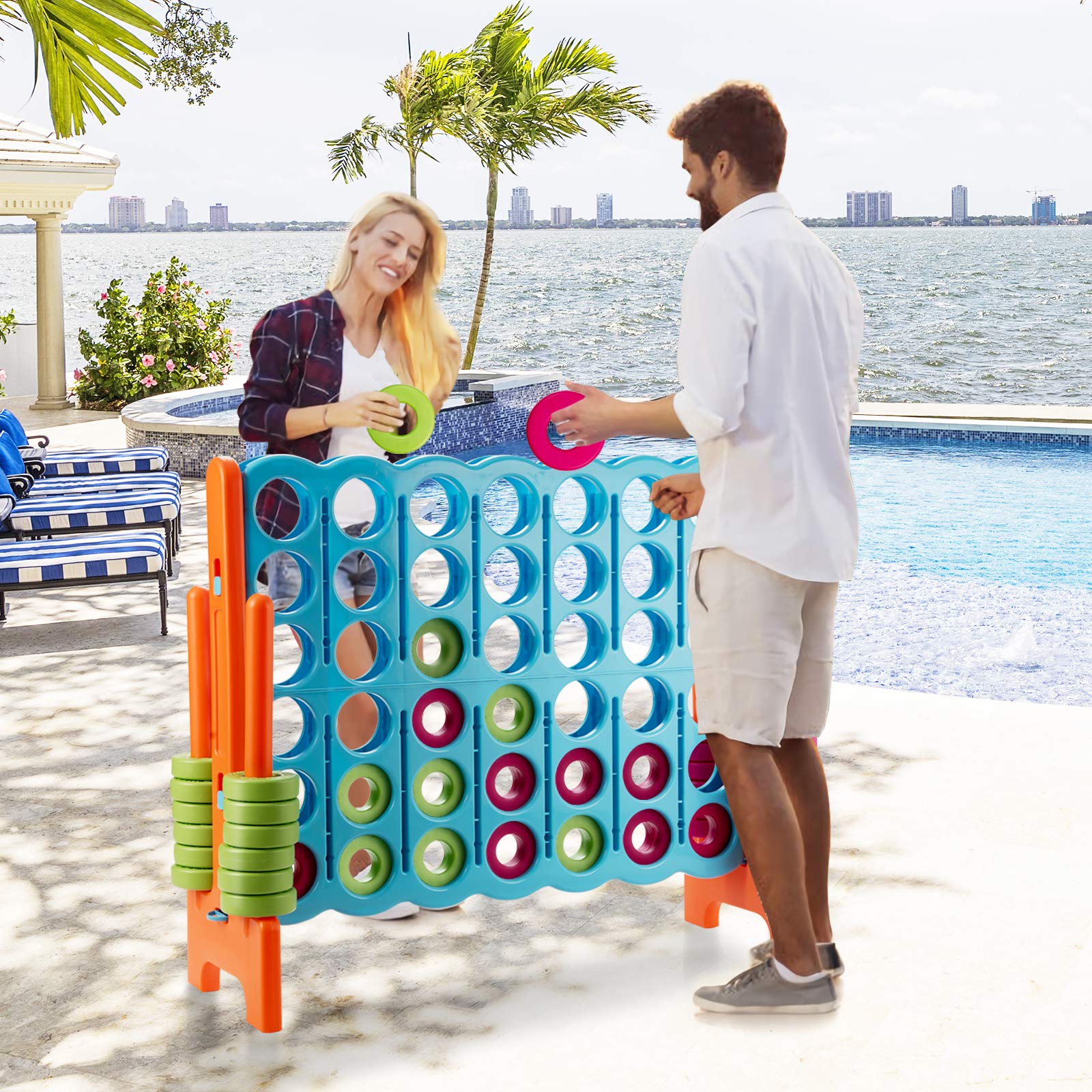 Foto 8 pulgar | Juego Gigante de Conecta 4 Costzon- Venta Internacional