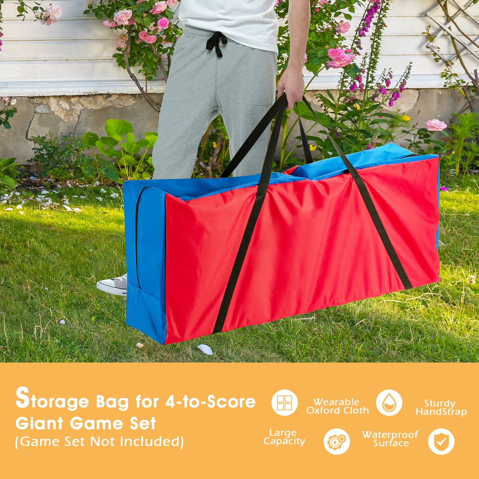 Foto 4 pulgar | Bolsa De Almacenamiento Costway Giant 4 In A Row Para Set De Juegos - Venta Internacional