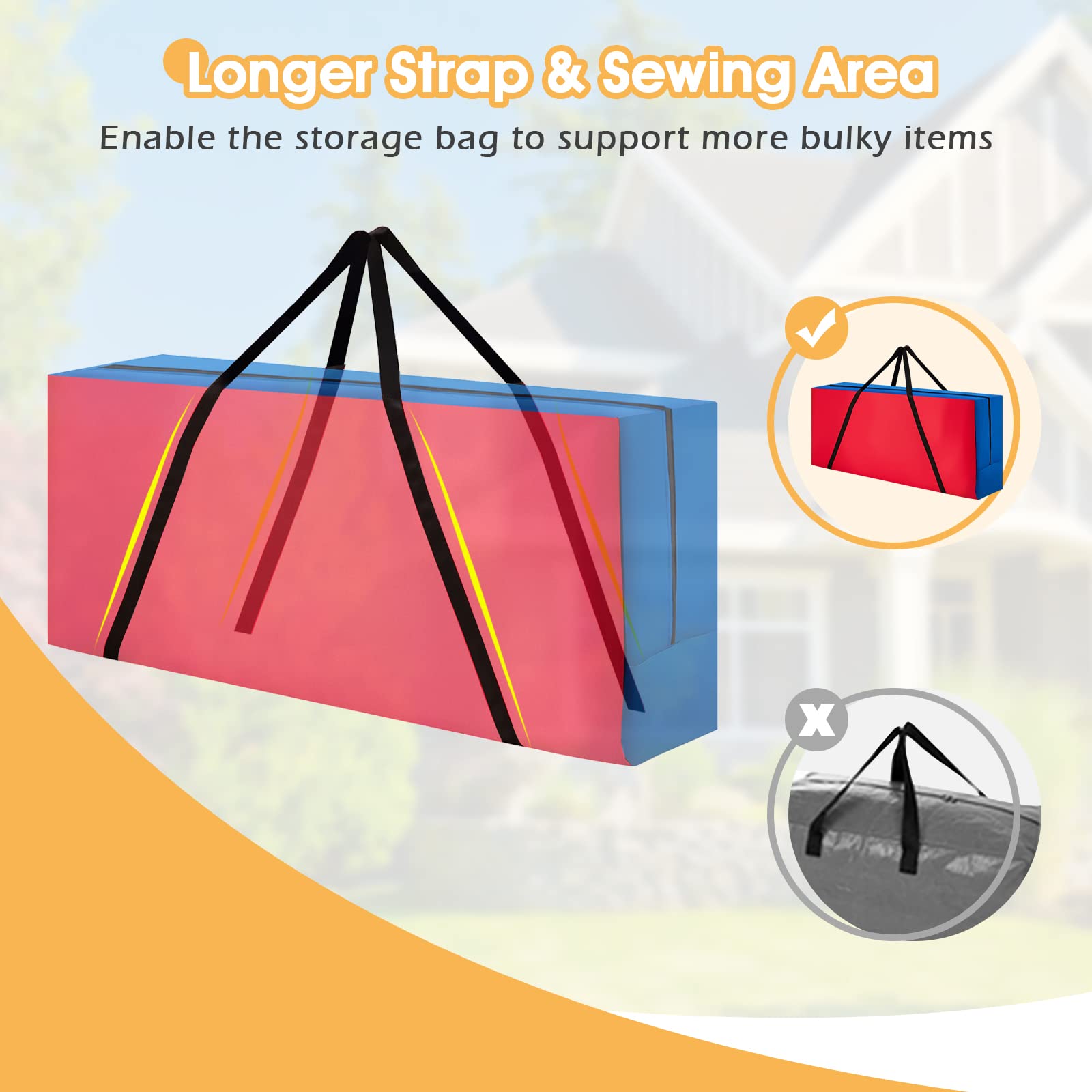 Foto 5 pulgar | Bolsa De Almacenamiento Costway Giant 4 In A Row Para Set De Juegos - Venta Internacional