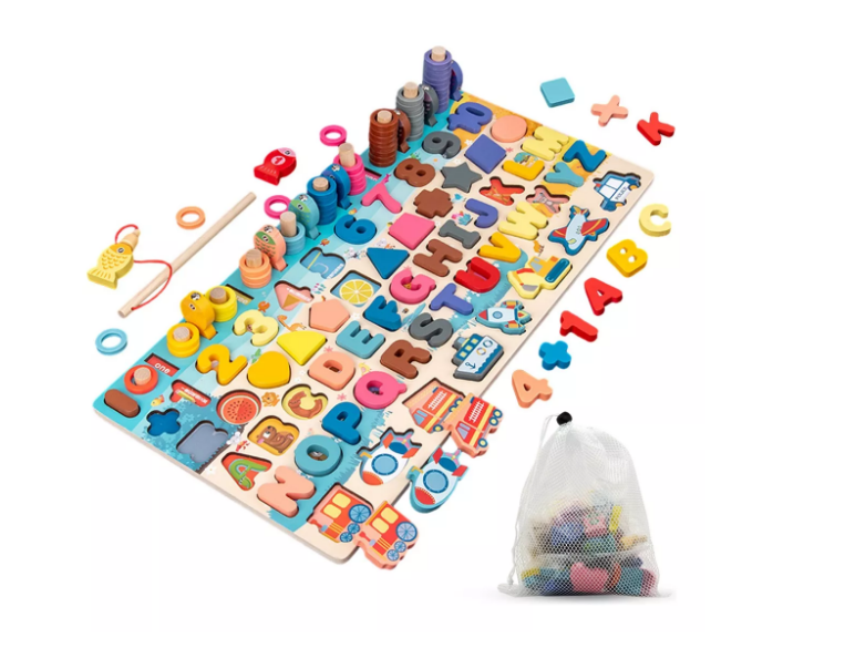 Foto 1 | Juego de Mesa Didáctico de Madera para Niños