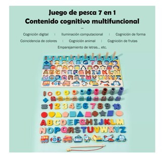 Foto 4 | Juego de Mesa Didáctico de Madera para Niños