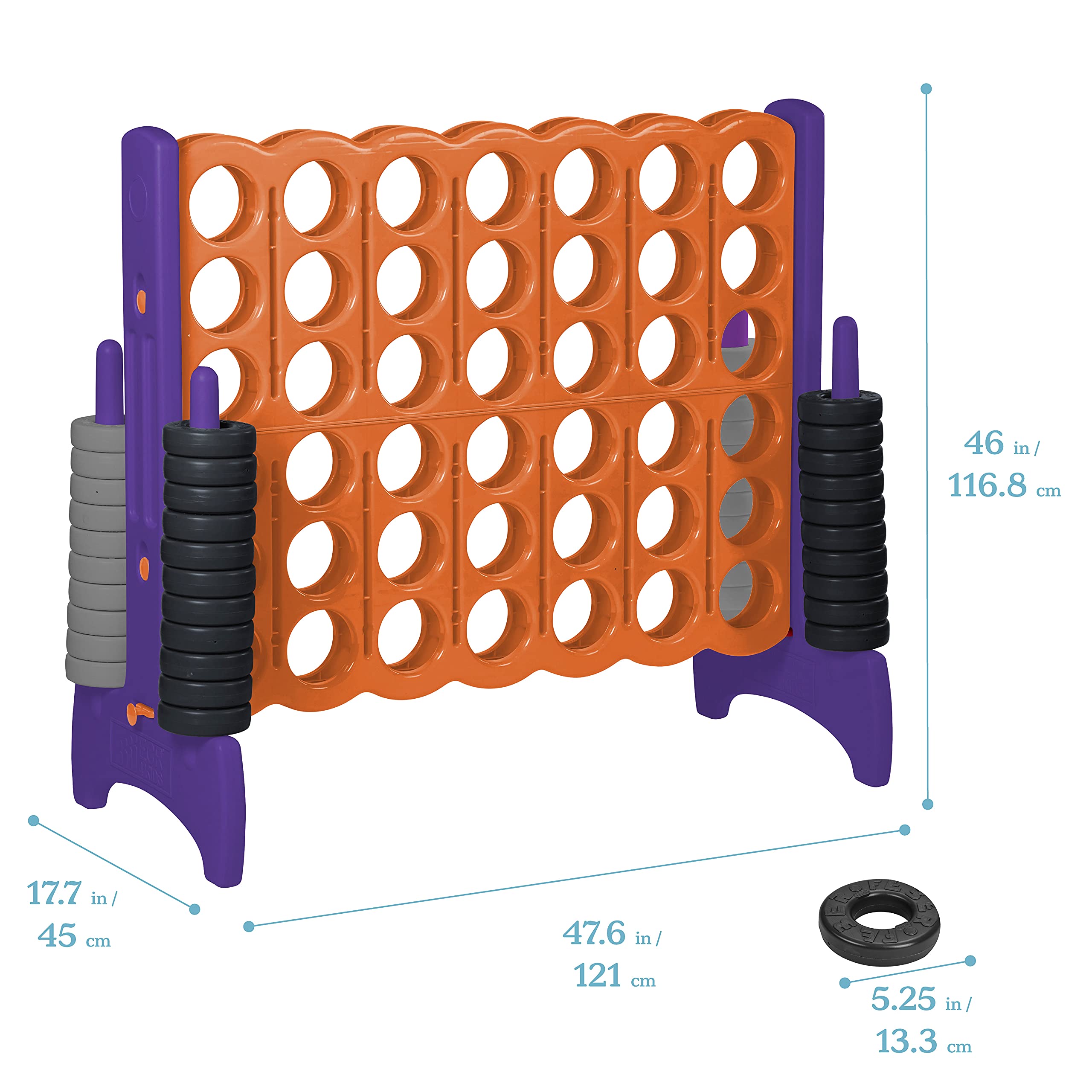 Foto 3 pulgar | Giant Game Ecr4kids Jumbo 4-to-score Naranja Y Morado - Venta Internacional.