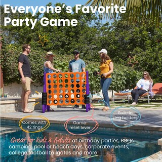 Foto 3 | Giant Game Ecr4kids Jumbo 4-to-score Naranja Y Morado - Venta Internacional.