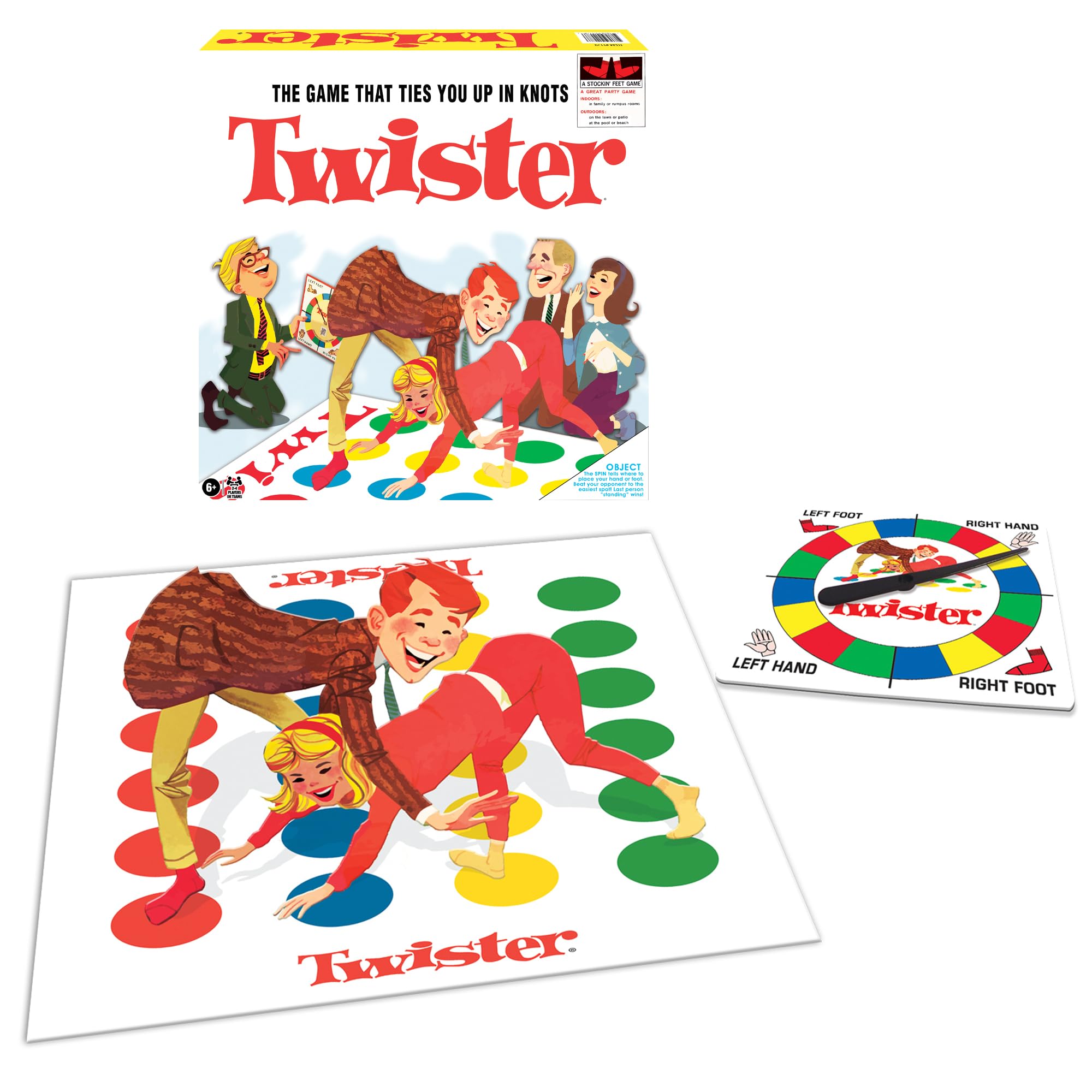 Foto 2 pulgar | Juego De Fiesta: Winning Moves, Diseño Retro Clásico De Twister - Venta Internacional.