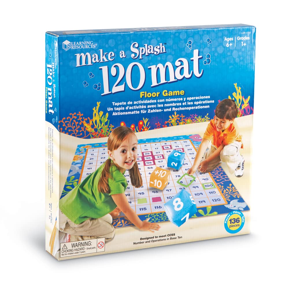 Foto 2 pulgar | Recursos De Aprendizaje De Juegos De Suelo Make A Splash 120 Mat Para Más De 6 Años - Venta Internacional.