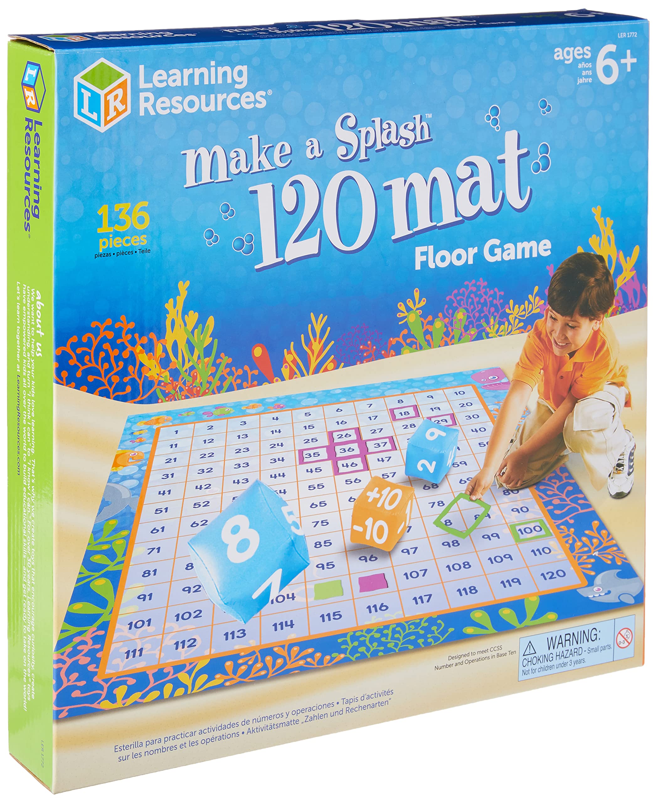 Foto 5 pulgar | Recursos De Aprendizaje De Juegos De Suelo Make A Splash 120 Mat Para Más De 6 Años - Venta Internacional.