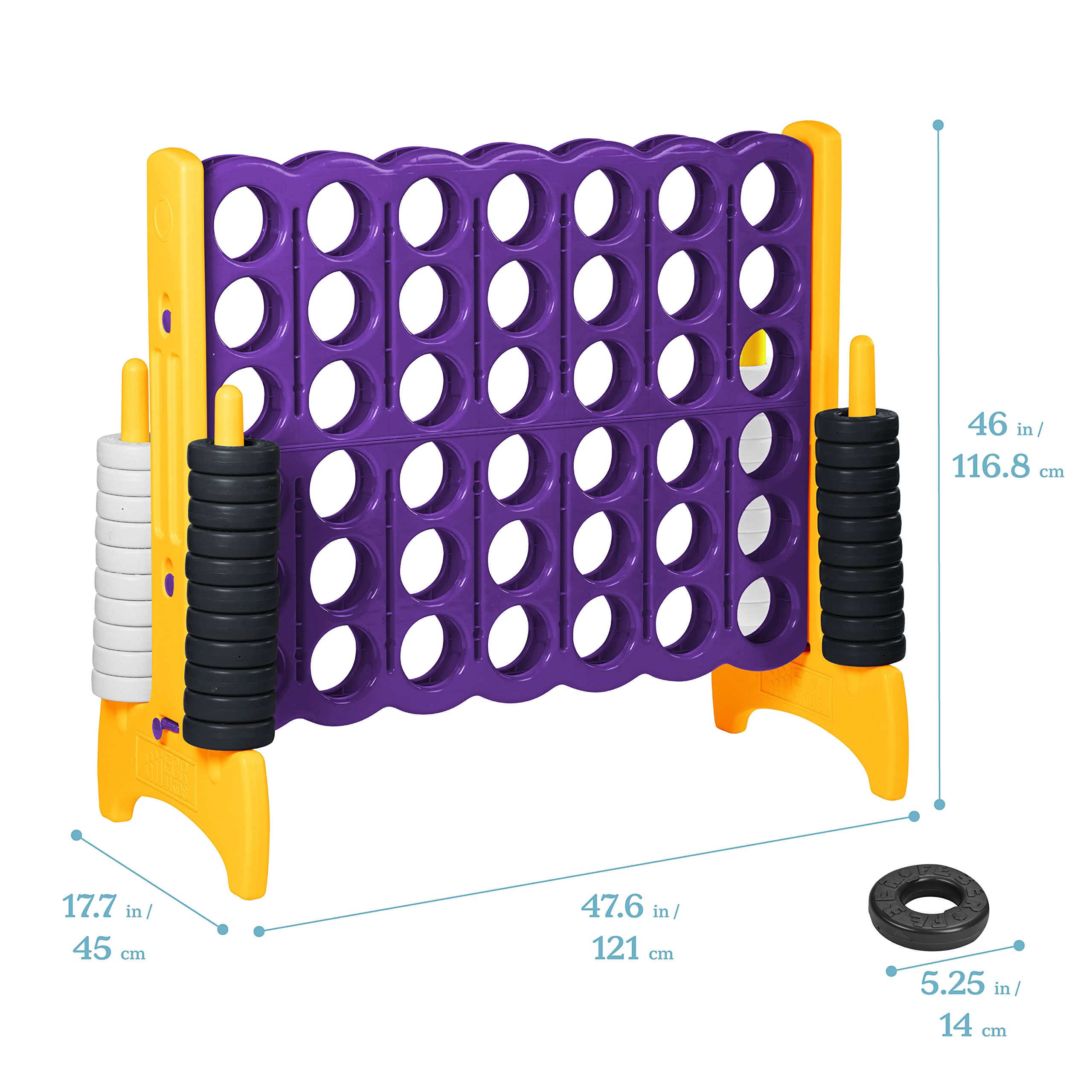 Foto 3 pulgar | Giant Game Ecr4kids Jumbo 4-to-score Morado/dorado Para Exteriores - Venta Internacional.