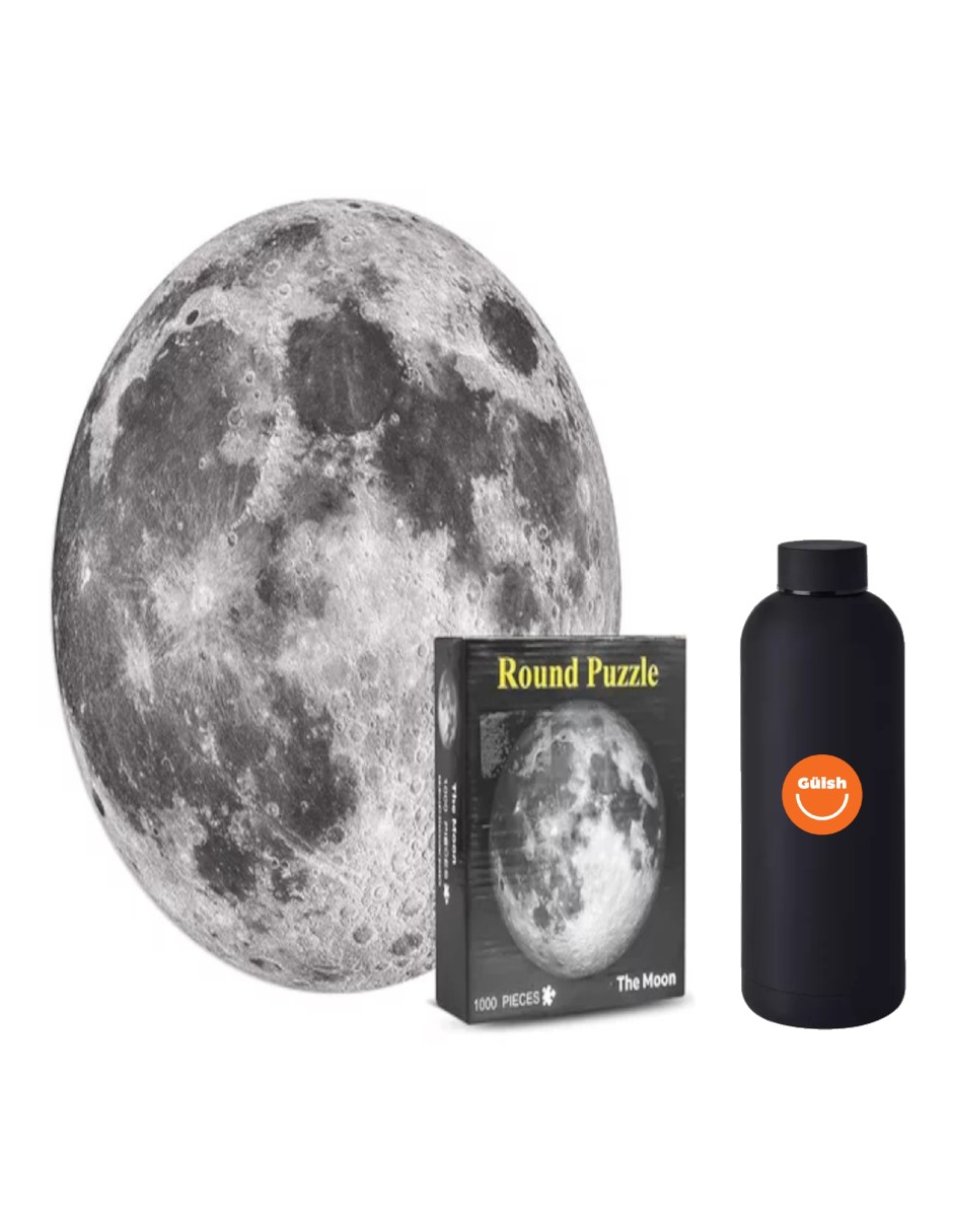 Foto 2 pulgar | Rompecabezas De Luna De 1000 Piezas + Termo De Regalo Güish