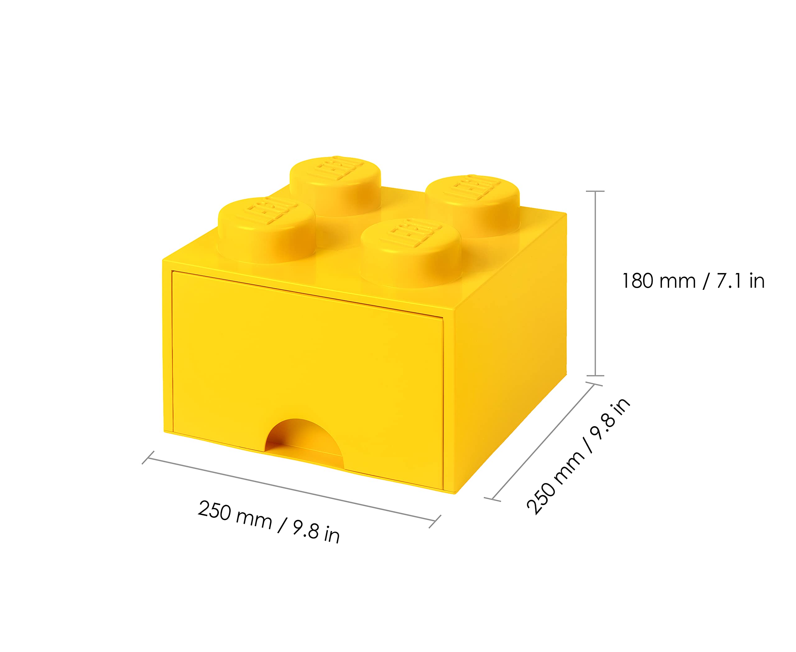 Foto 4 pulgar | Cajón De Almacenamiento Lego Brick 4 Amarillo Brillante Para Niños A Partir De 3 Años - Venta Internacional.