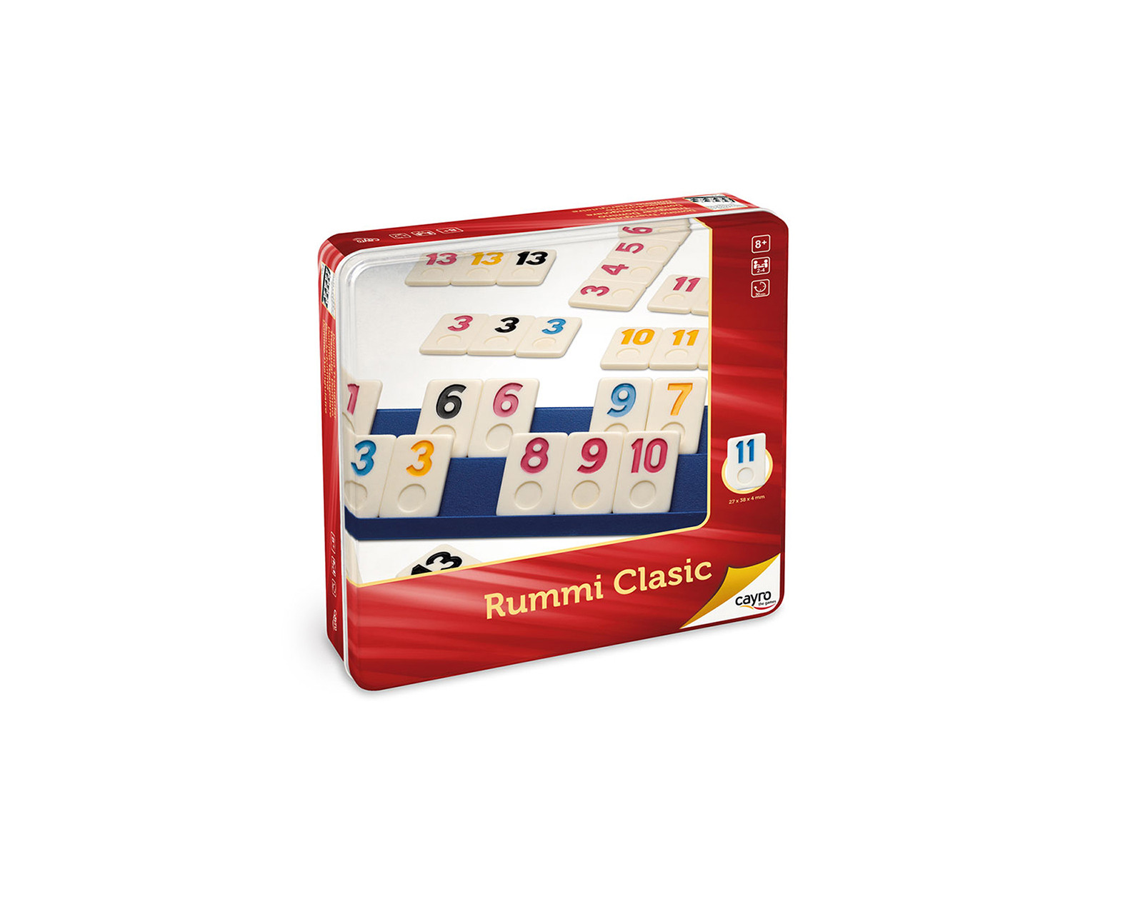 Rummy Clasico Cayro The Games 753c Color Blanco Con Caja De Metal De Alta Resistencia