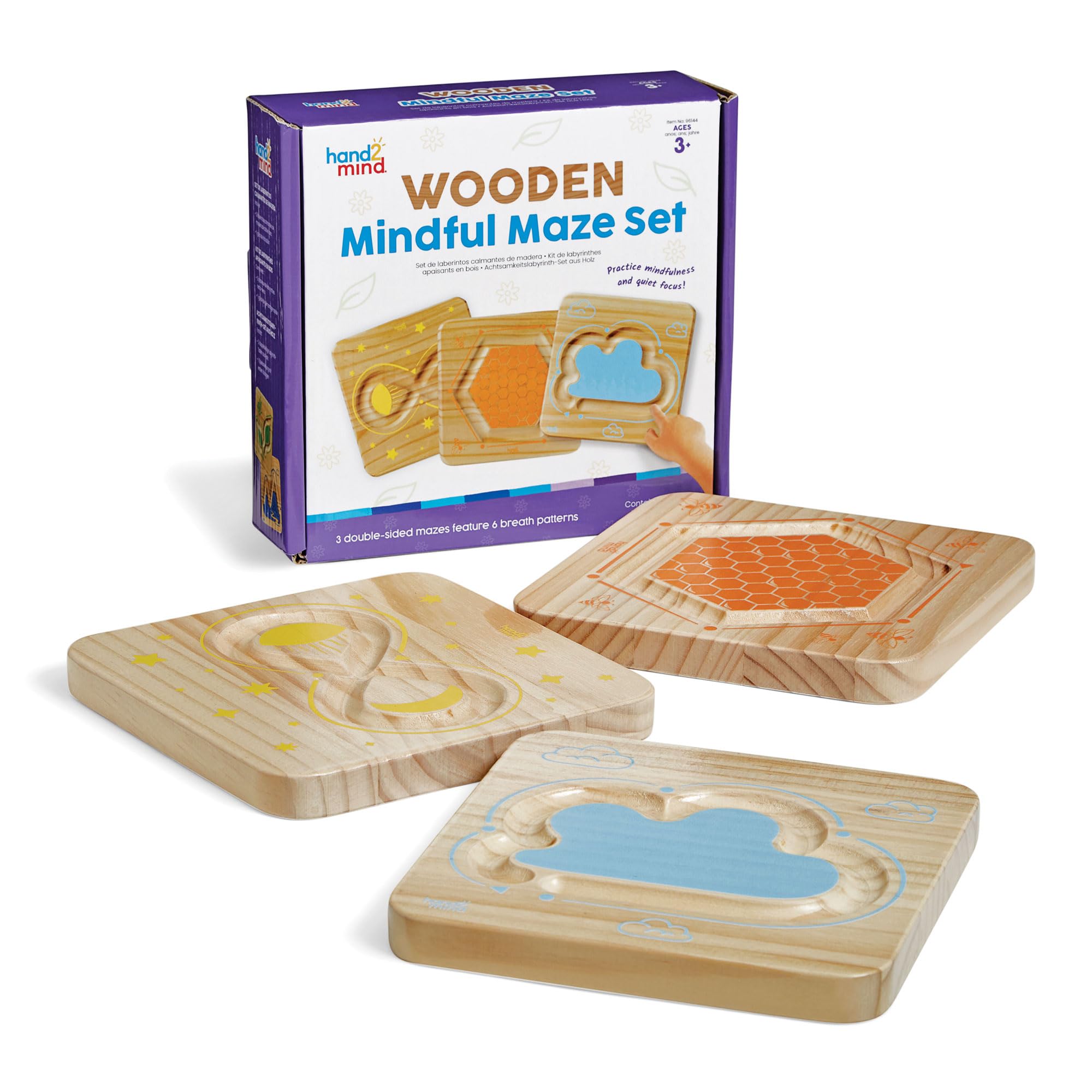 Foto 2 pulgar | Juego De Laberinto Mindful De Madera Hand2mind, Juguetes Sensoriales Táctiles Para Niños - Venta Internacional.