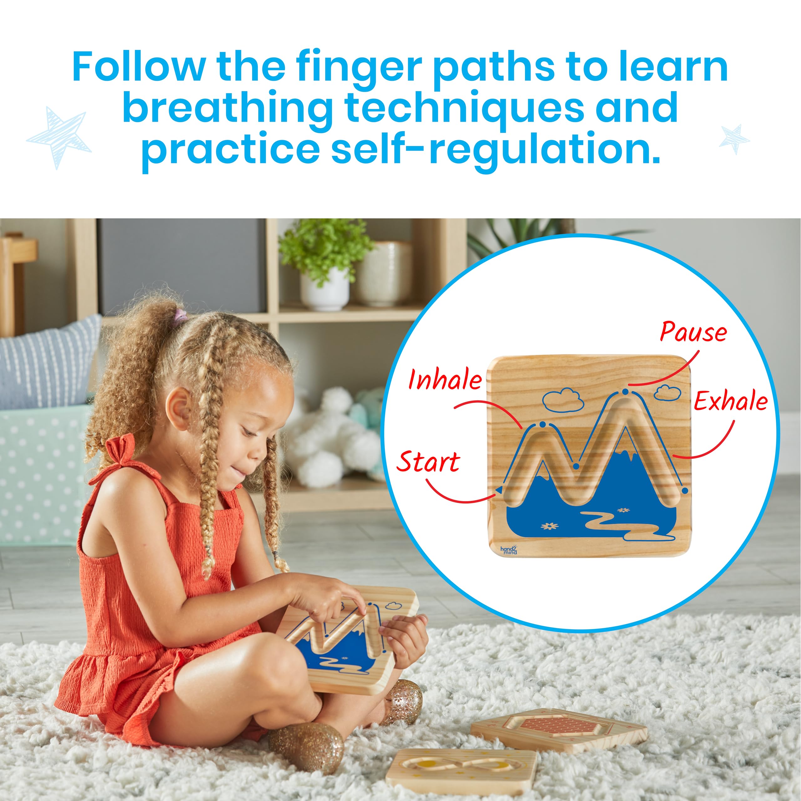 Foto 4 pulgar | Juego De Laberinto Mindful De Madera Hand2mind, Juguetes Sensoriales Táctiles Para Niños - Venta Internacional.