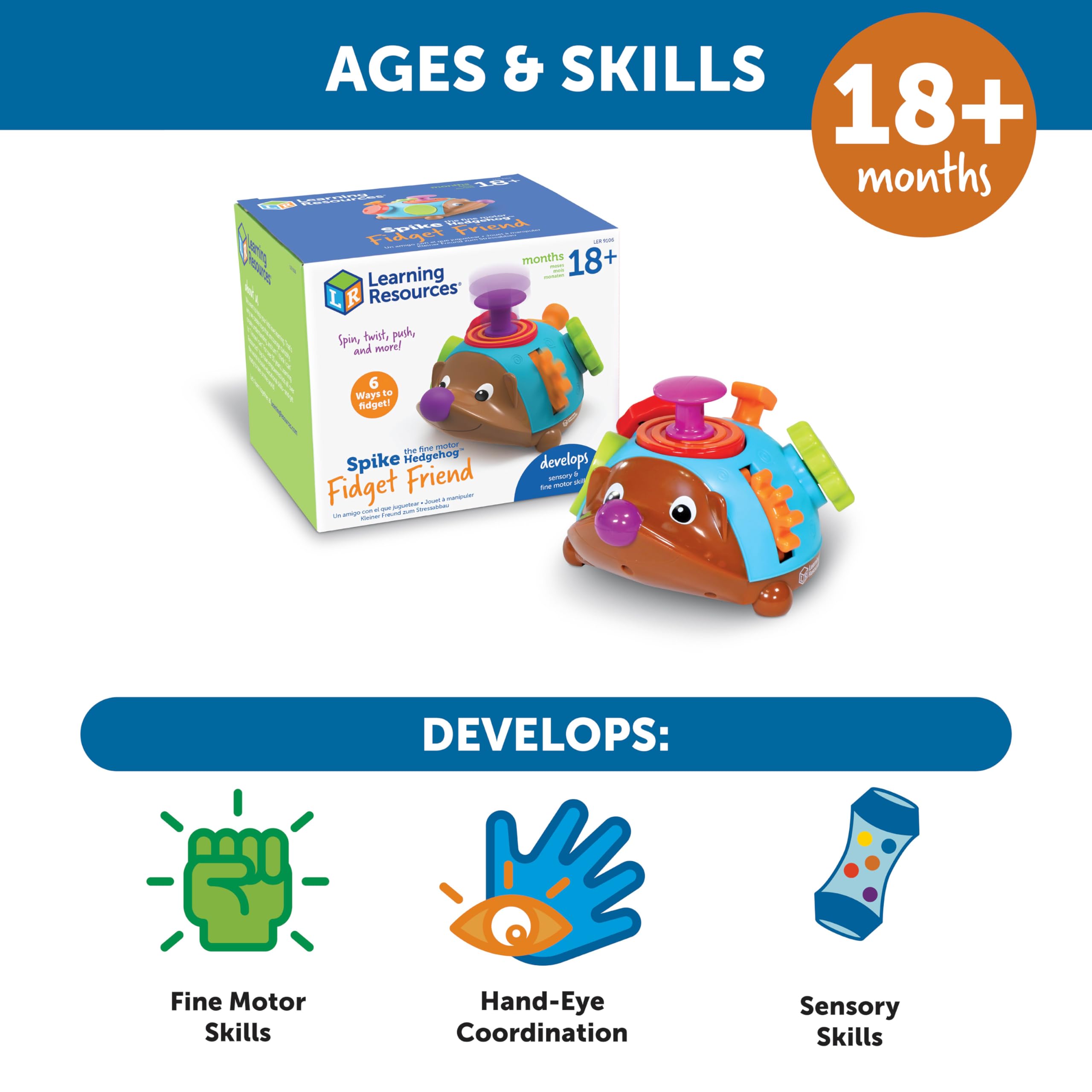 Foto 5 | Toy Learning Resources Spike The Fine Motor Hedgehog Hace Más De 18 Meses - Venta Internacional.