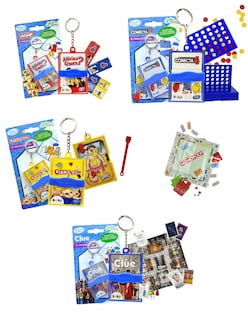 Foto 1 | Kit de 5 Juegos de Mesa Hasbro Mini Tipo Llavero