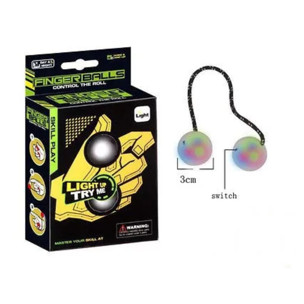 Foto 3 pulgar | Juguete Antiestrés Finger Balls Led Para Niños Mayores De 5 Años - Venta Internacional.