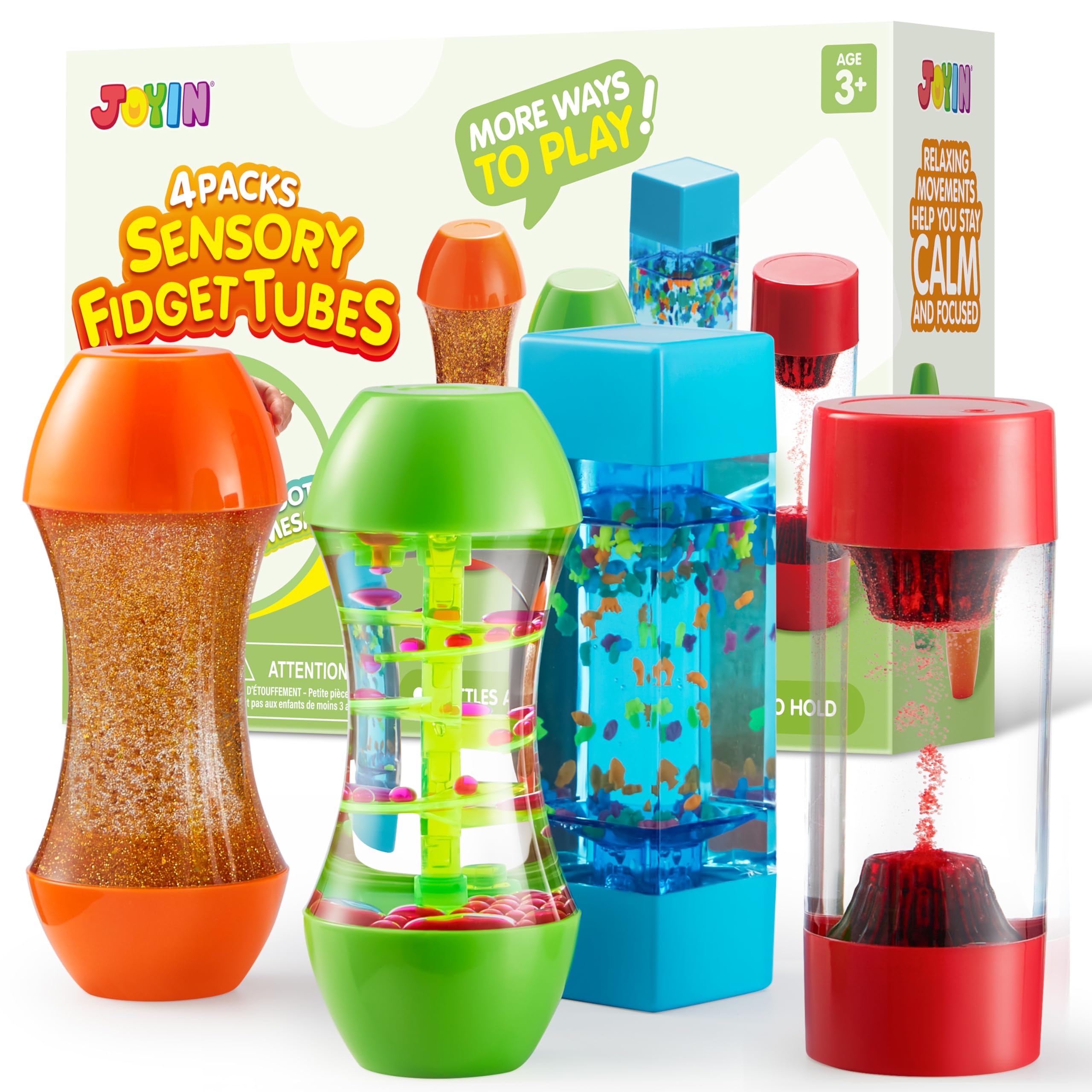 Foto 2 pulgar | Juguetes Fidget Tubes Joyin Para Niños, Paquete De 4 Unidades, Para Aliviar El Estrés Sensorial - Venta Internacional.