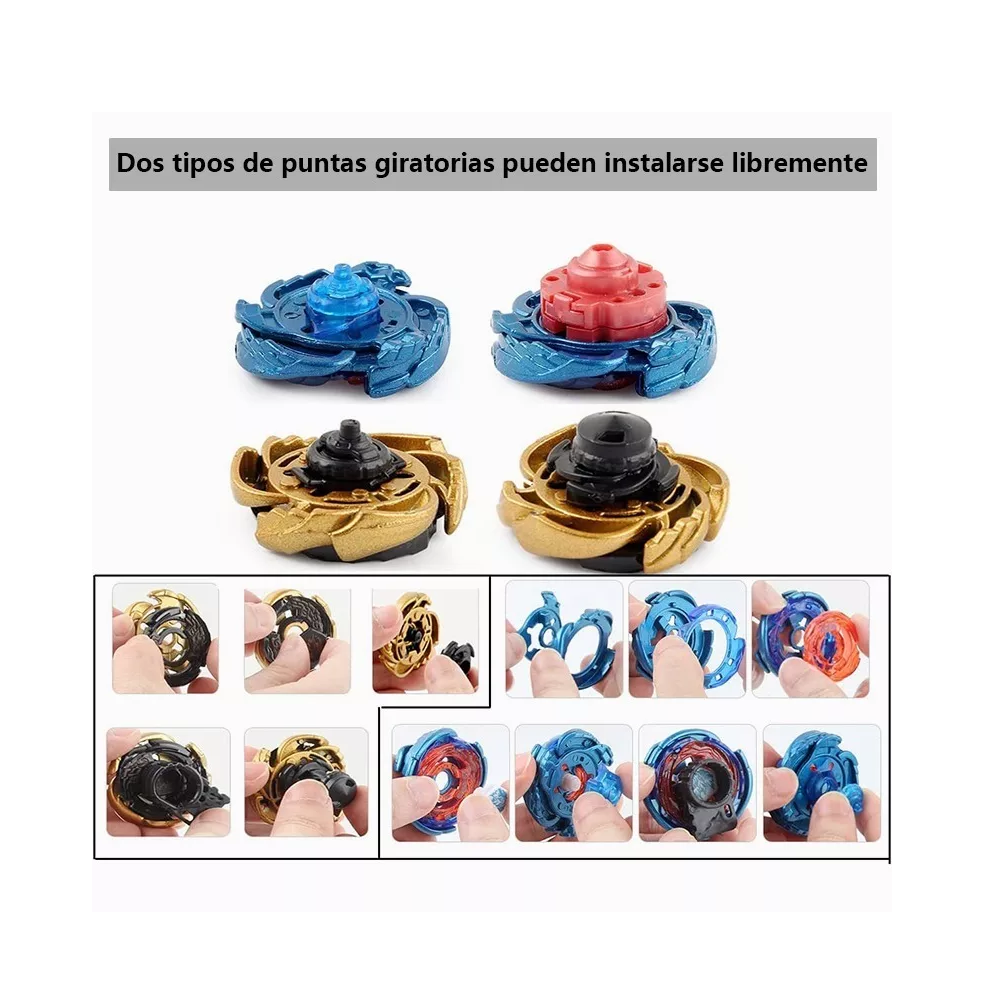 Foto 3 | Juguetes De Batalla Trompos Beyblade Metal 6 Piezas Colores