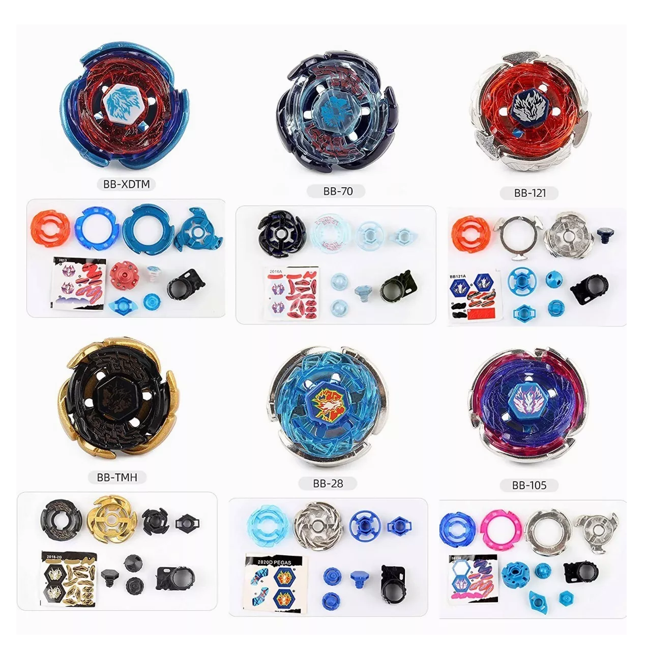 Foto 4 | Juguetes De Batalla Trompos Beyblade Metal 6 Piezas Colores