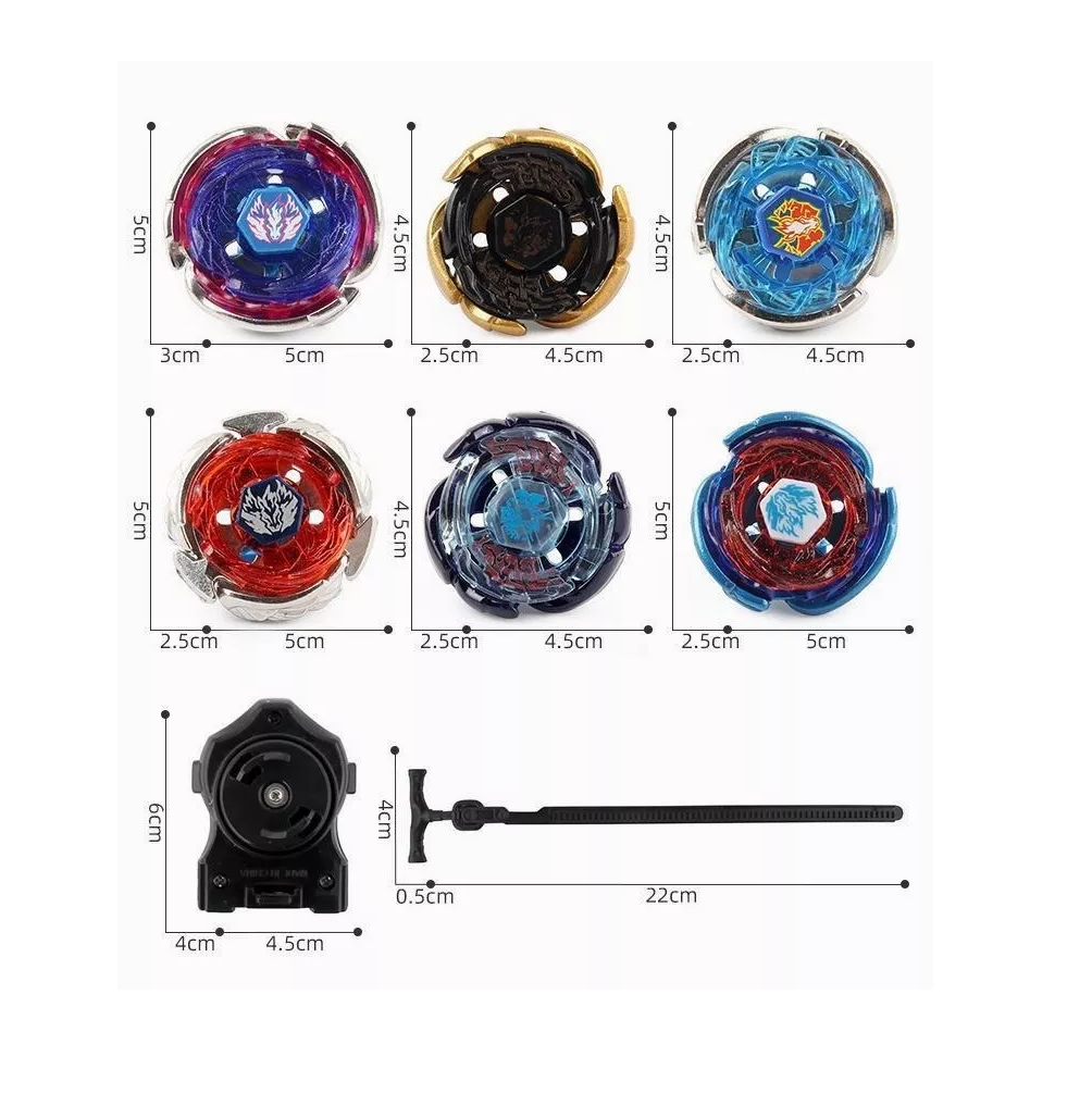 Foto 5 | Juguetes De Batalla Trompos Beyblade Metal 6 Piezas Colores