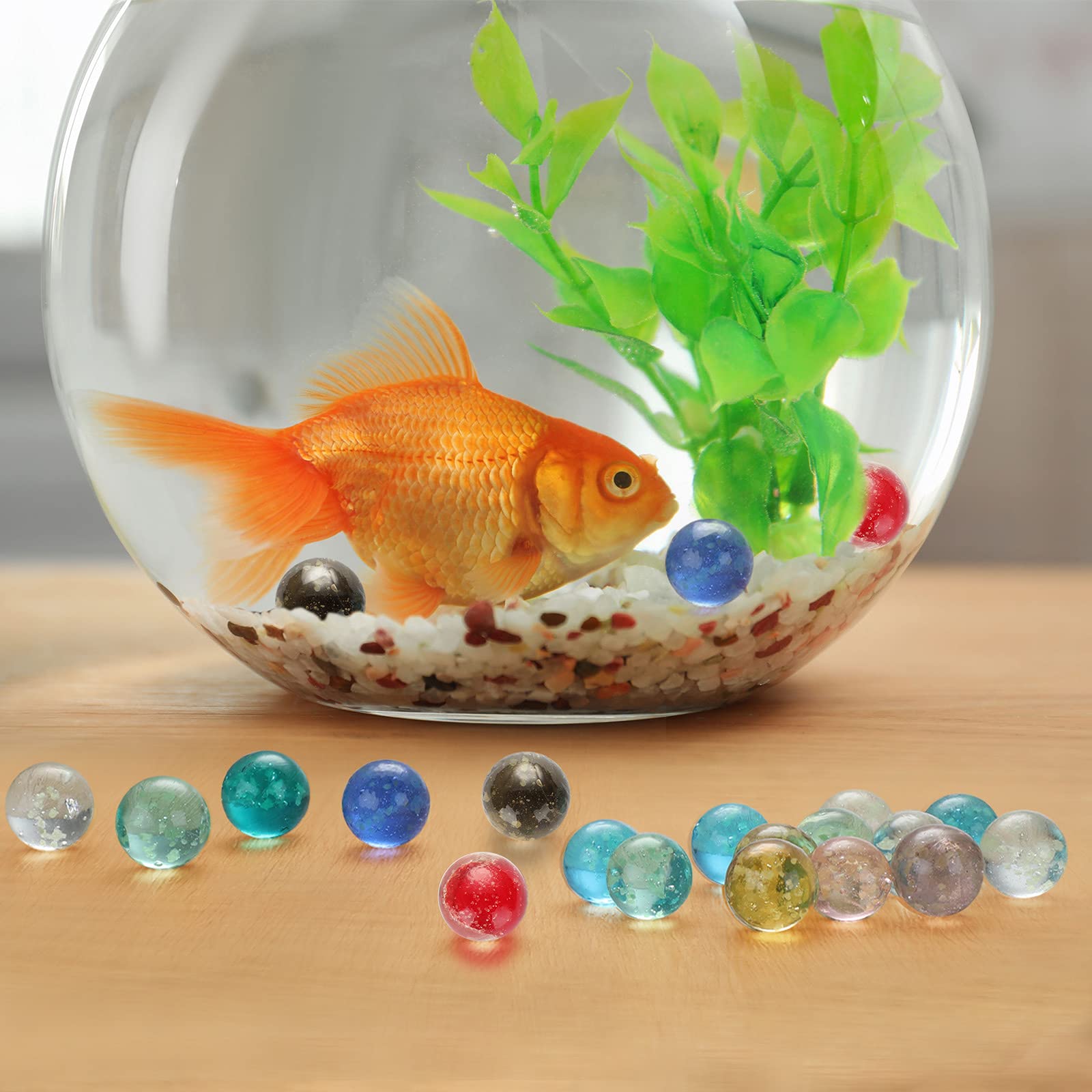 Foto 3 | Canicas de Cristal Skylety Brillan en la Oscuridad 50 Piezas de 10 Colores Diferentes - Venta Internacional