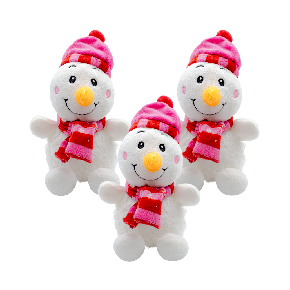 Foto 2 pulgar | Paquete de 3pz Peluche Tierno Muñeco de Nieve de Tela Suave Hipoalergénico