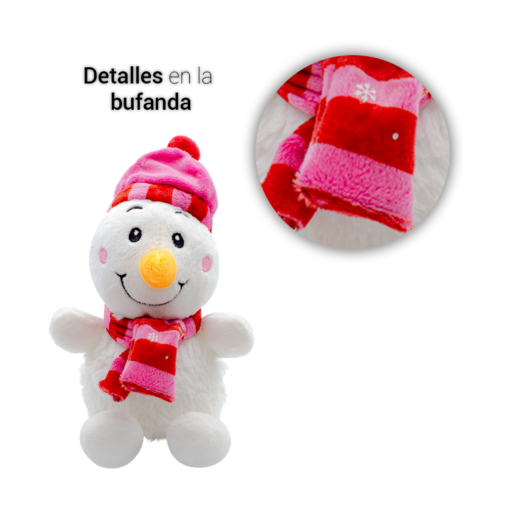 Foto 3 pulgar | Paquete de 3pz Peluche Tierno Muñeco de Nieve de Tela Suave Hipoalergénico