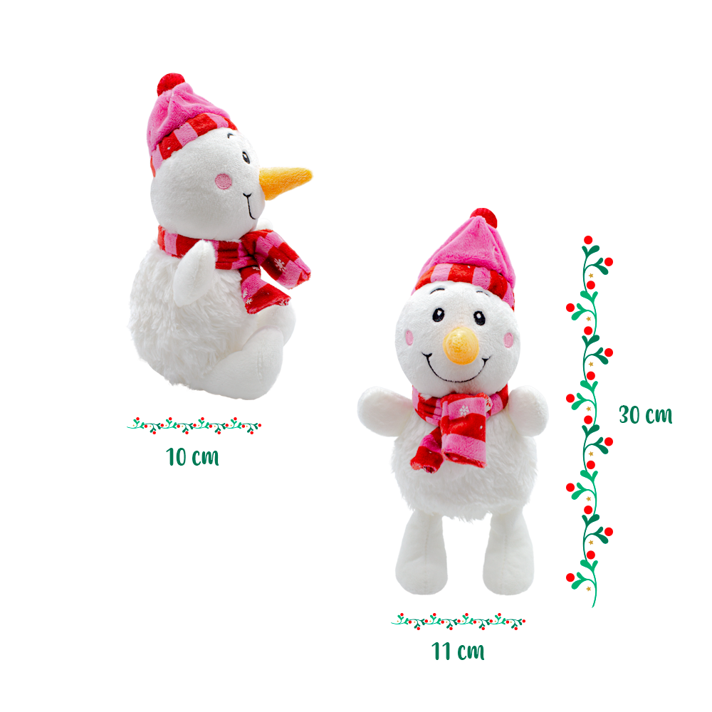Foto 4 pulgar | Paquete de 3pz Peluche Tierno Muñeco de Nieve de Tela Suave Hipoalergénico