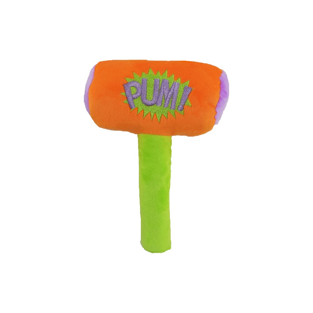 Peluche Martillo Wow color Anaranjado de Tela Ultra Suave Hipoalergénico