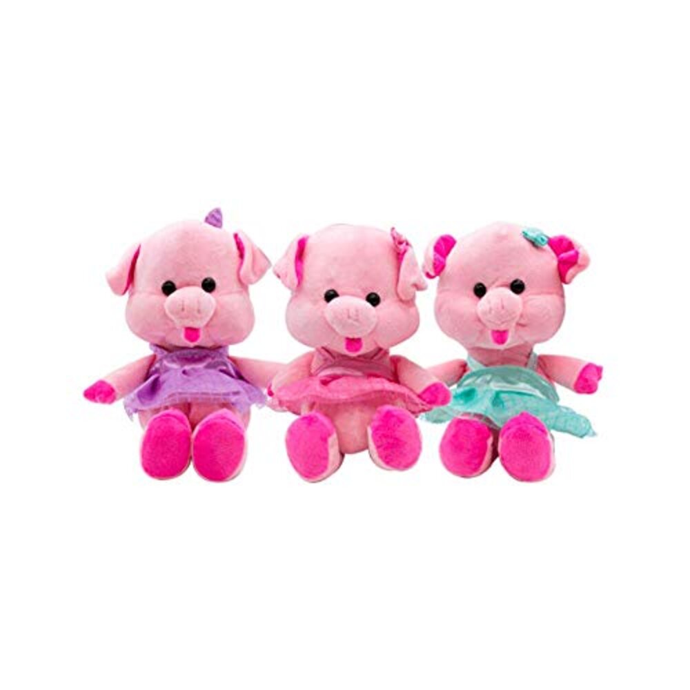 Foto 3 pulgar | Peluches Cerditas Bailarinas Tiernas color Rosa de Tela Ultra Suave Paquete 6 Piezas