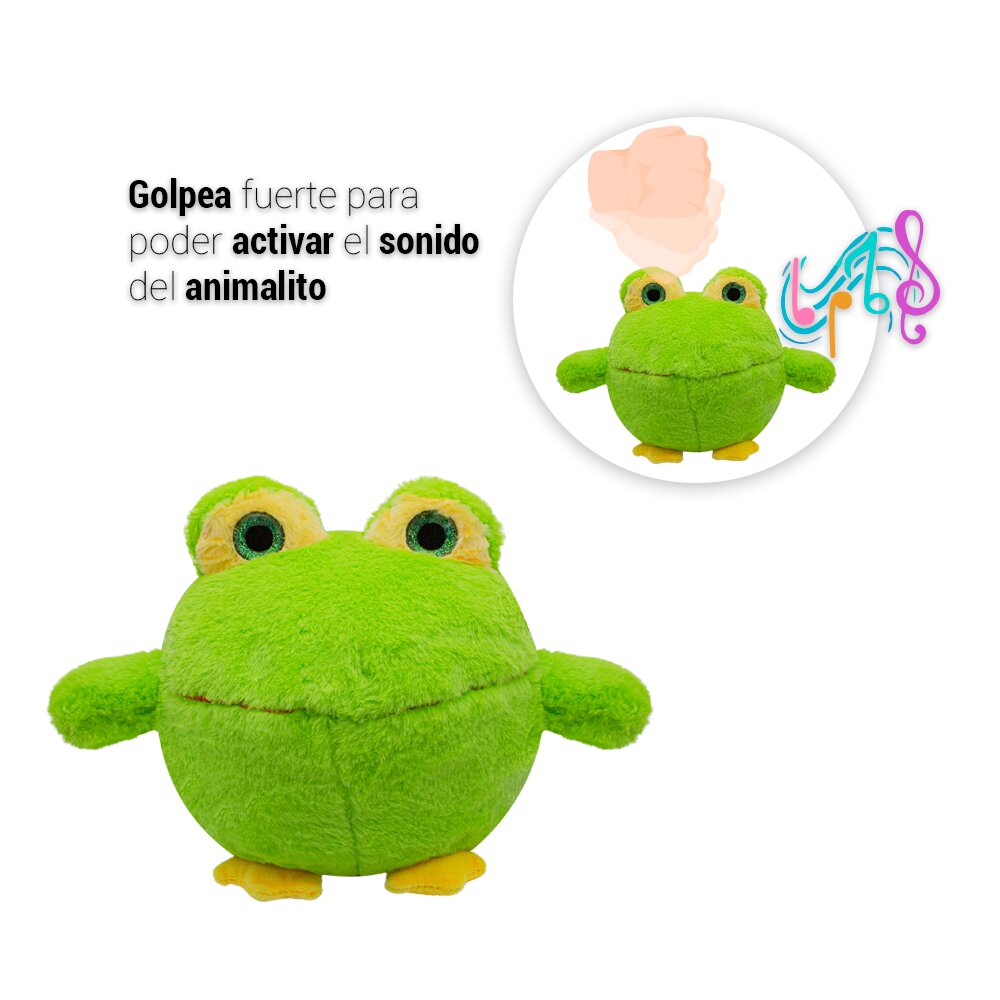 Foto 3 pulgar | Peluche Ranita Bolita Ojitos Grandes Tela Ultra Suave Hipoalergénico