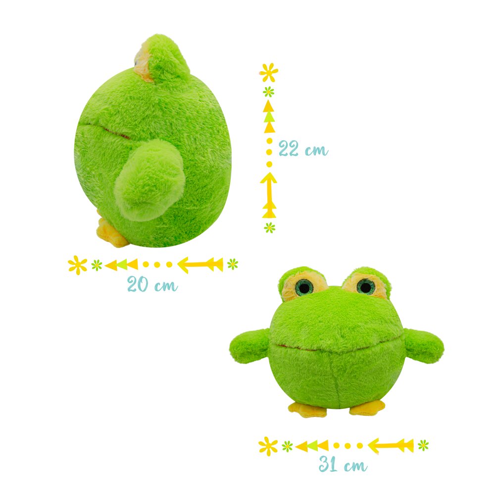 Foto 4 pulgar | Peluche Ranita Bolita Ojitos Grandes Tela Ultra Suave Hipoalergénico