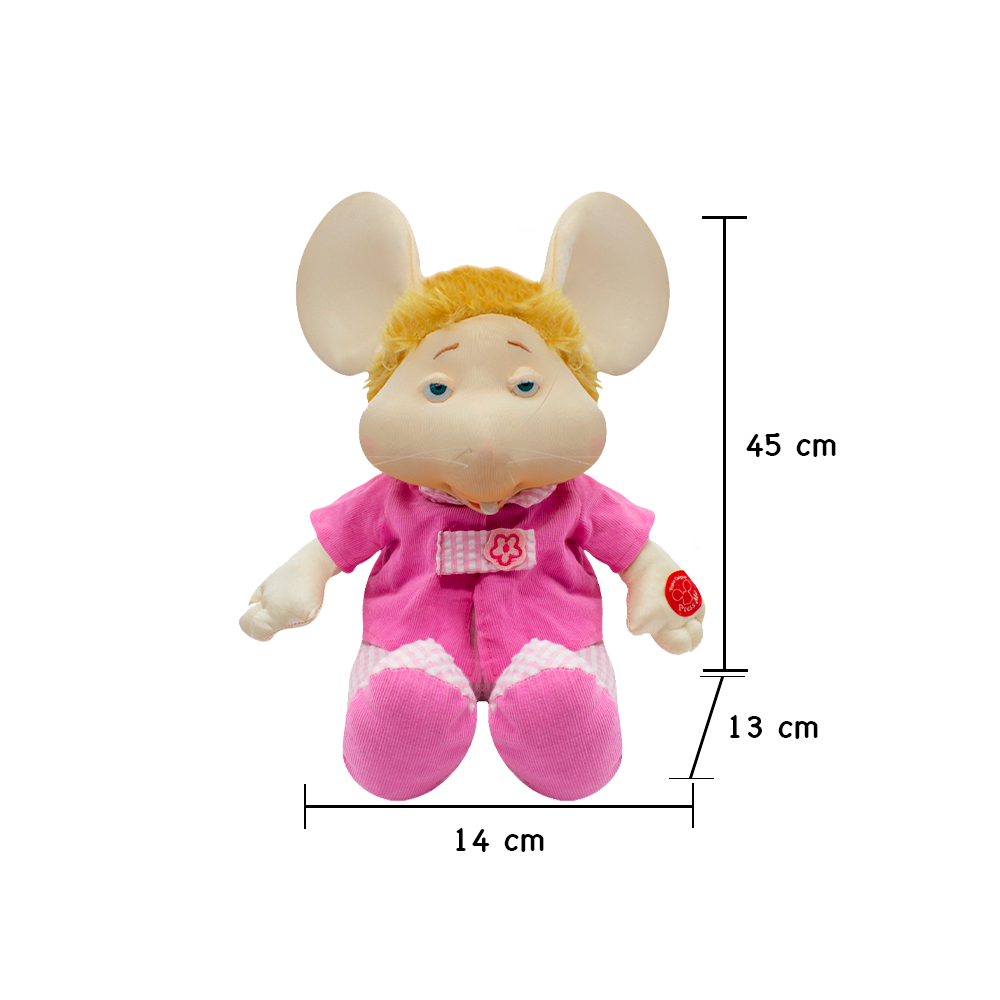 Foto 4 pulgar | Topo Gigio Musical Canción 1 2 3 Todos para Abajo Traje color Rosa de Tela Ultra Suave Hipoalergénico