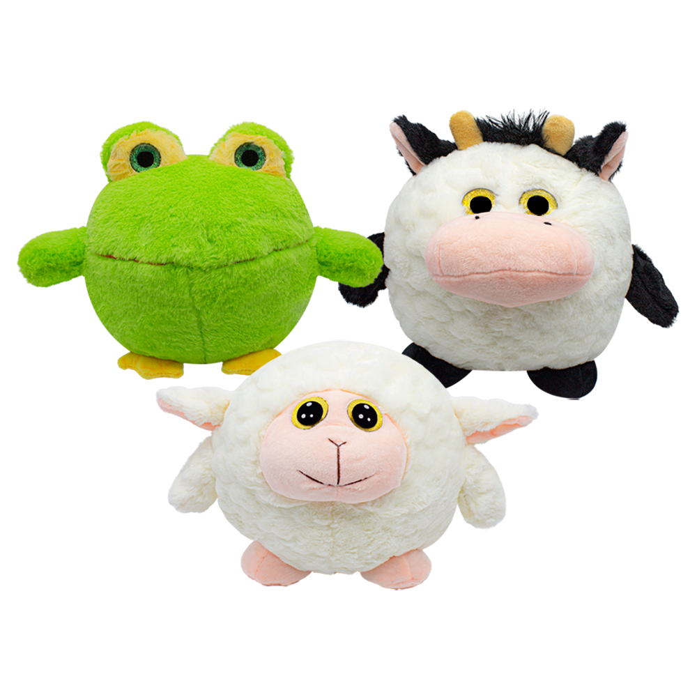 Foto 2 pulgar | Animales De Peluche Bolita Con Sonido Paquete 3 Pz Tela Suave Hipoalergénica