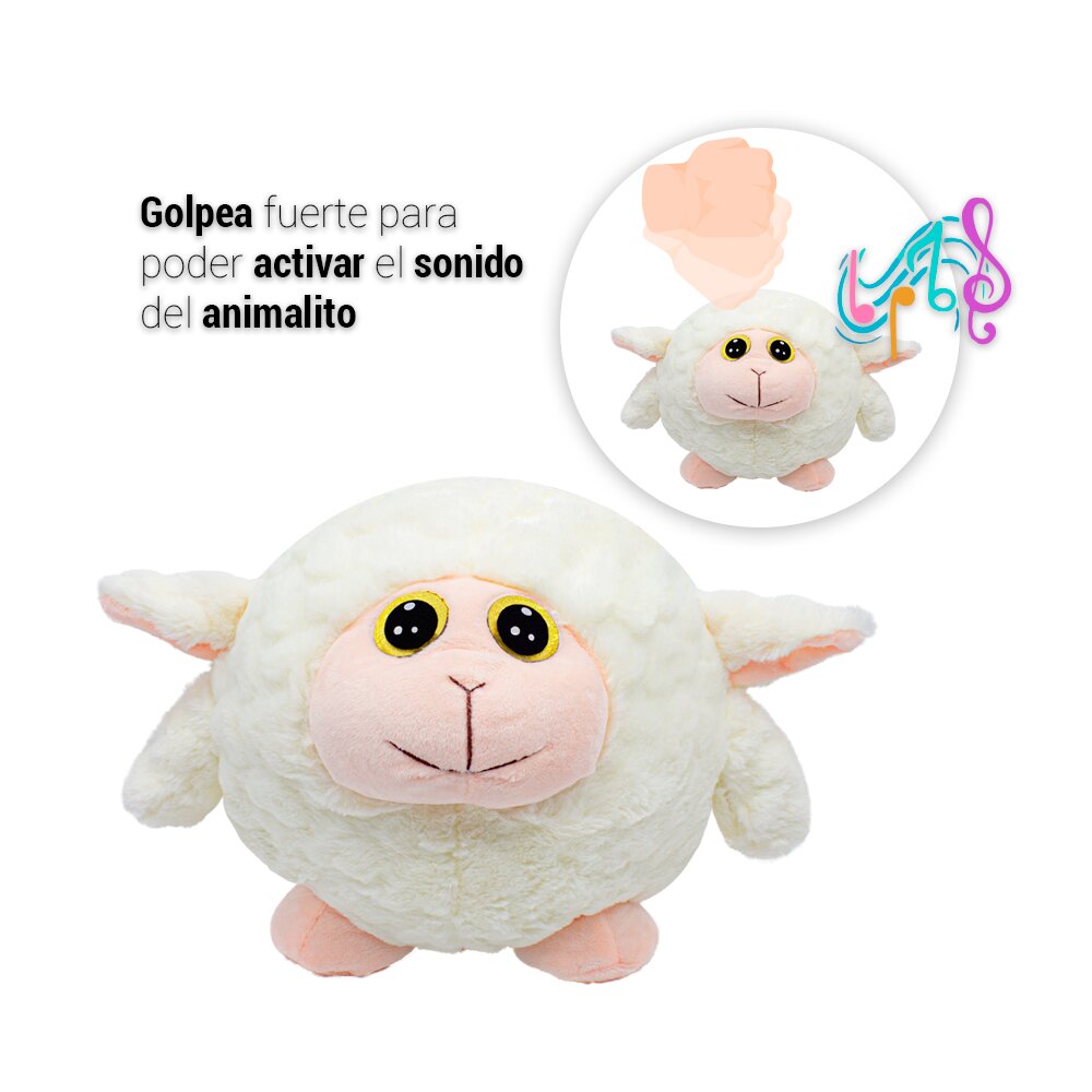 Foto 3 pulgar | Animales De Peluche Bolita Con Sonido Paquete 3 Pz Tela Suave Hipoalergénica