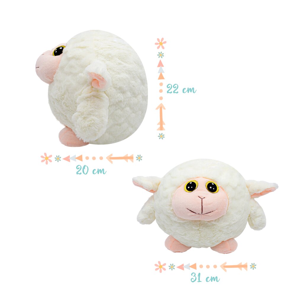 Foto 4 pulgar | Animales De Peluche Bolita Con Sonido Paquete 3 Pz Tela Suave Hipoalergénica