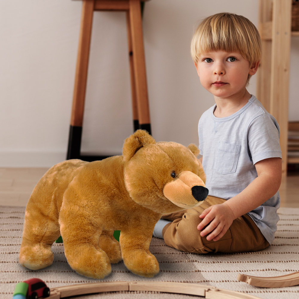 Foto 4 pulgar | Oso de Peluche Realista Ultra Tierno Suave Hipoalergénico