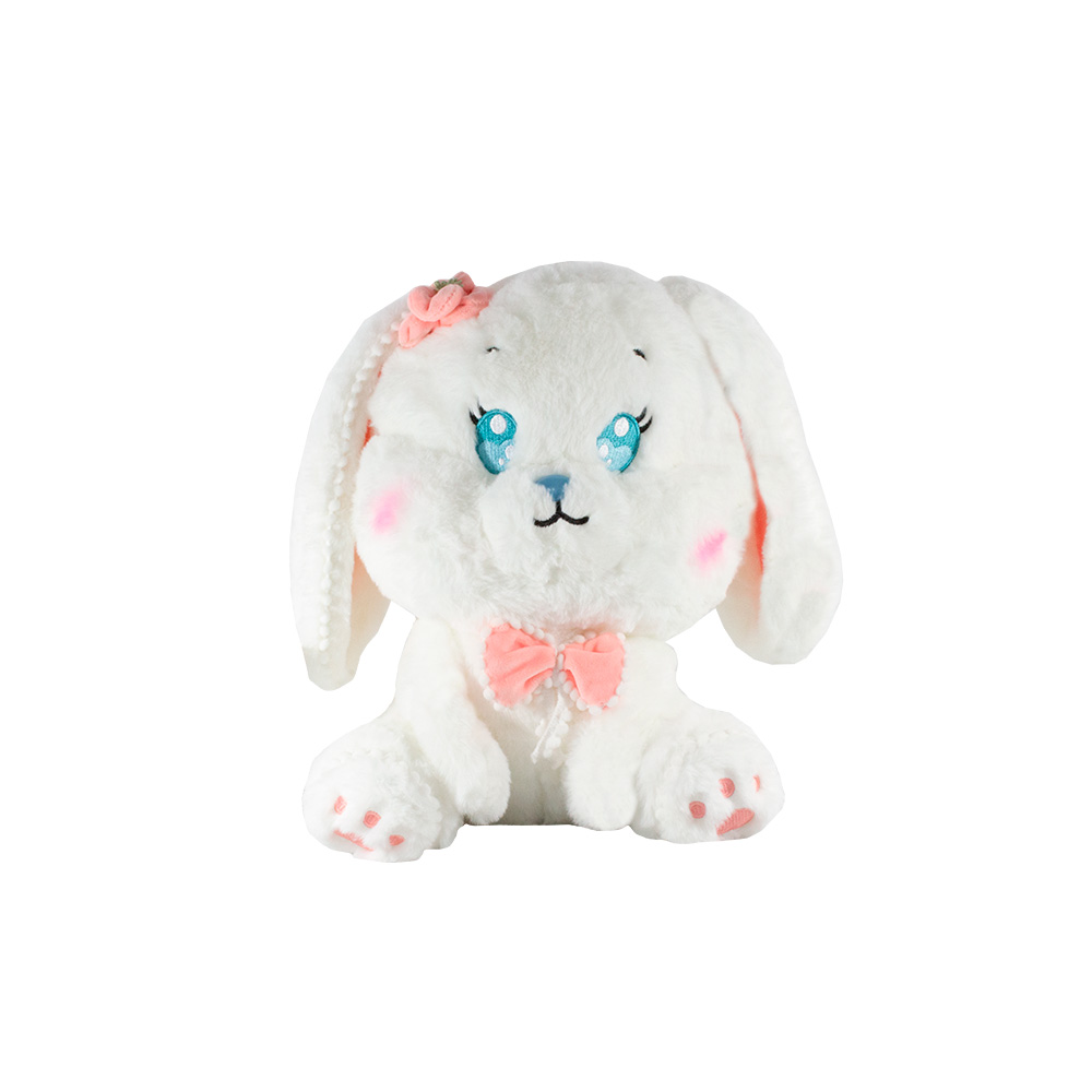 Foto 2 pulgar | Peluche de Conejo con Moño color Blanco Tierna Importadora La Merced Felpa Hipoalergénica