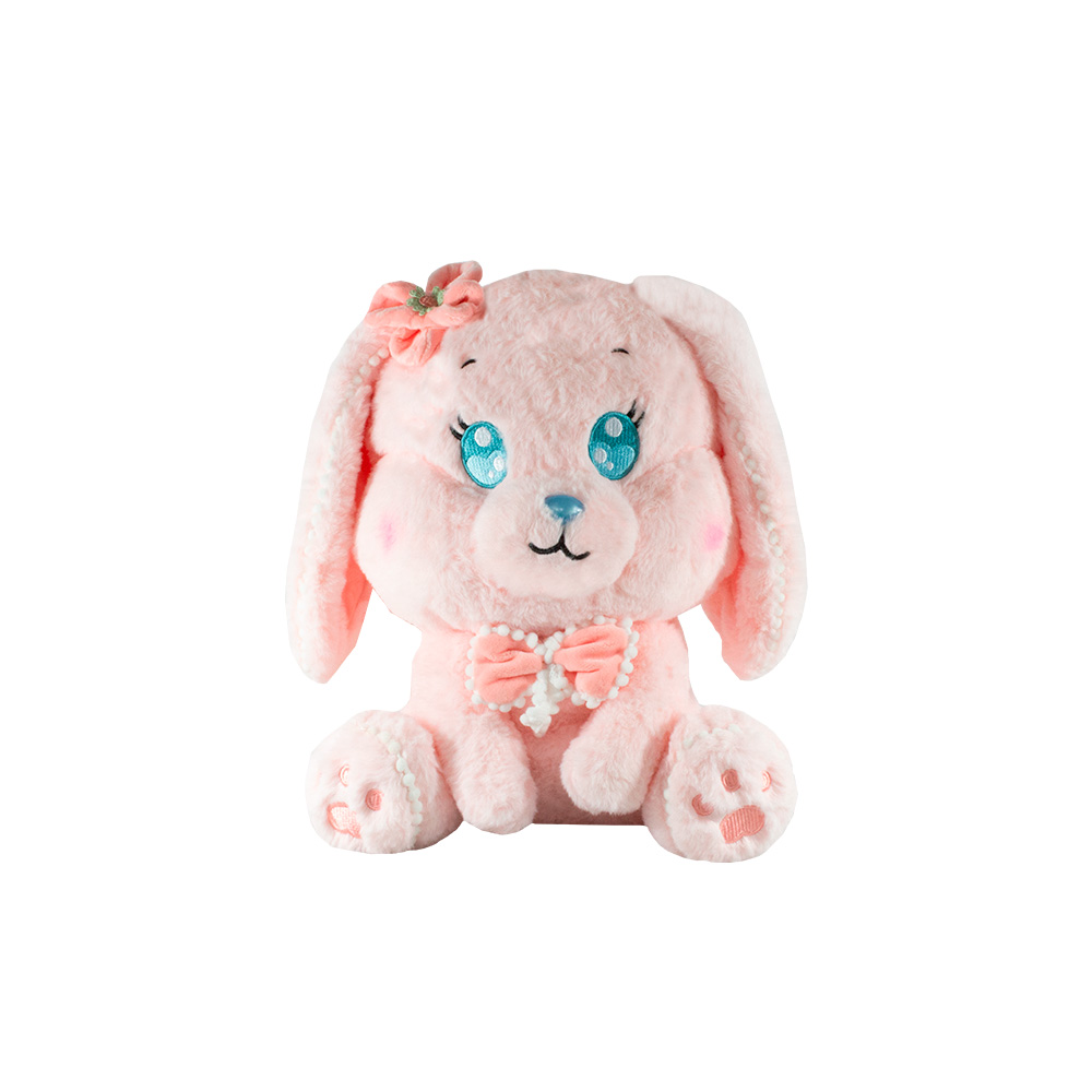 Foto 2 pulgar | Peluche de Conejo con Moño color Rosa Tierna Importadora La Merced Felpa Hipoalergénica