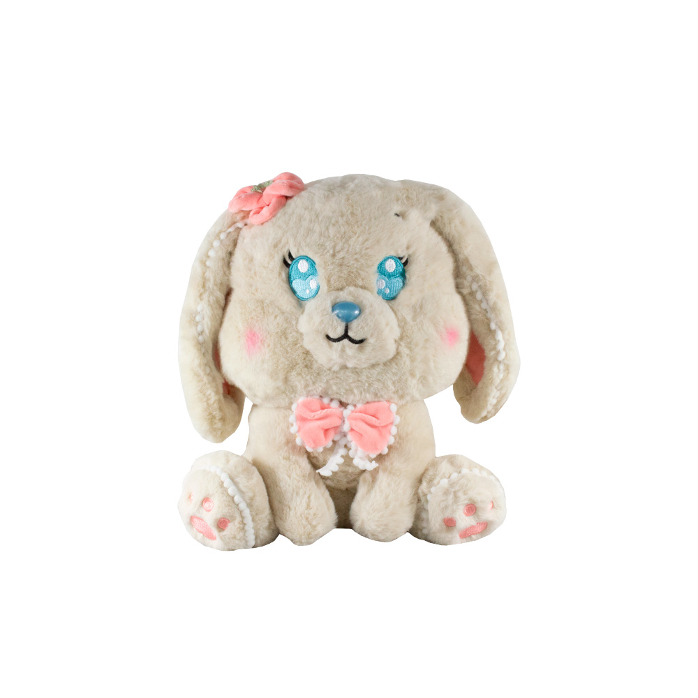 Foto 2 pulgar | Peluche de Conejo con Moño Beige Tierna Importadora La Merced Felpa Hipoalergénica