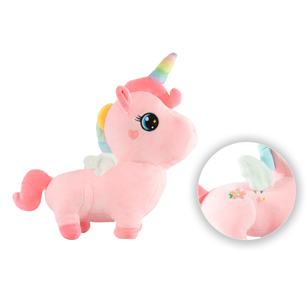 Foto 3 pulgar | Peluche de Unicornio Importadora La Merced color Rosa Tierno 50 cm de Felpa Suave