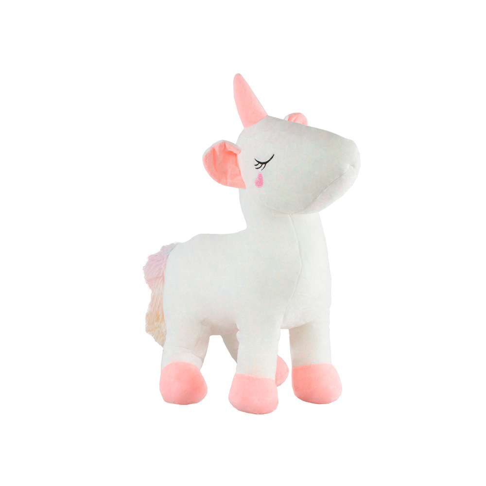 Foto 2 pulgar | Peluche de Unicornio Importadora La Merced color Blanco Tierno 86 cm de Felpa Suave