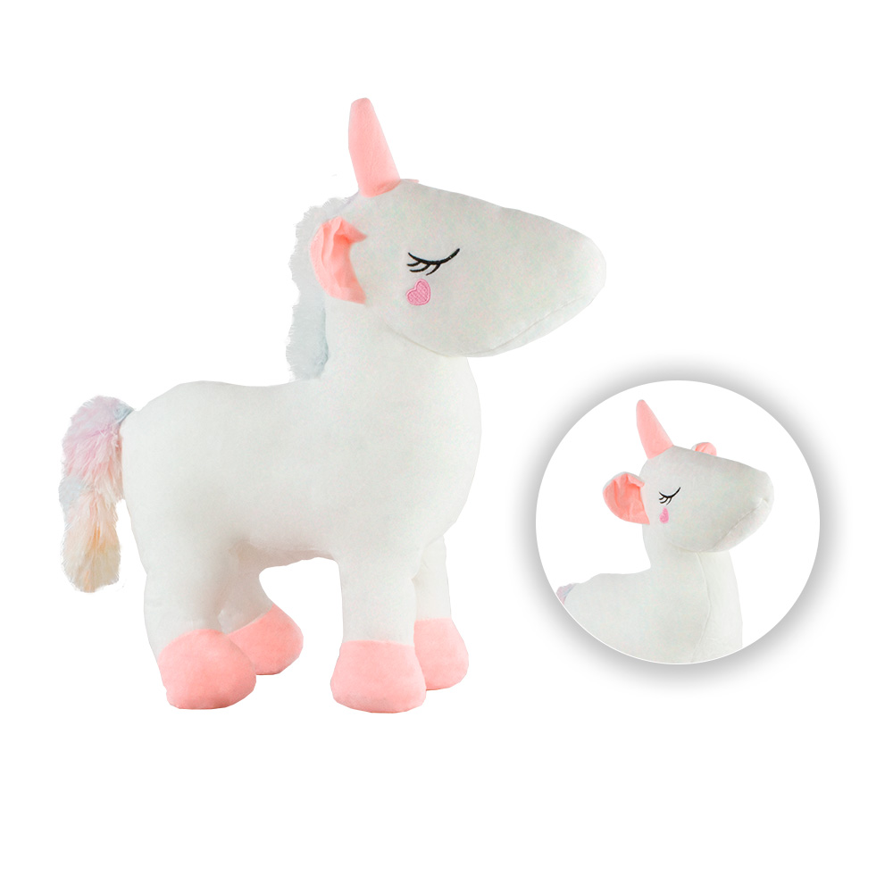 Foto 3 pulgar | Peluche de Unicornio Importadora La Merced color Blanco Tierno 86 cm de Felpa Suave