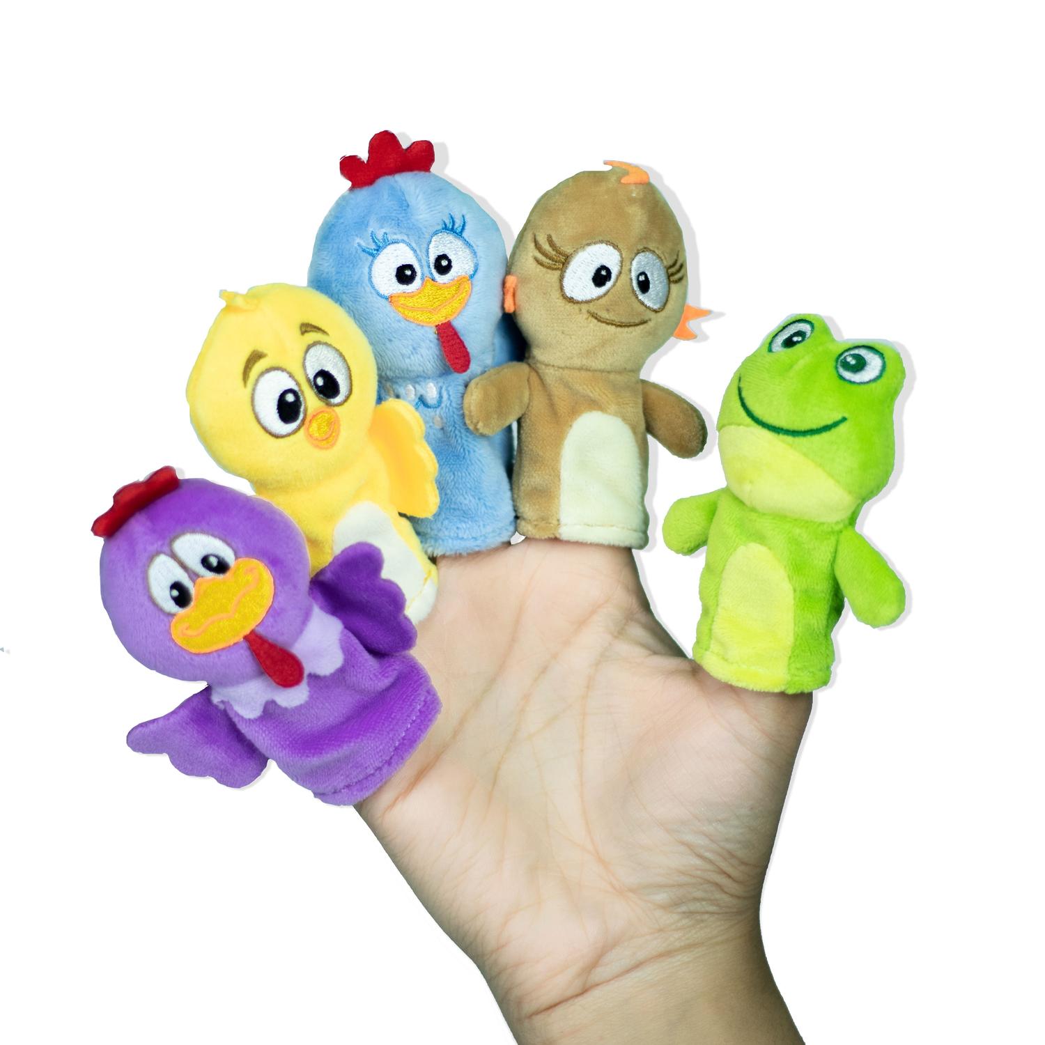 Foto 3 pulgar | Títeres de Dedo de Peluche de La Gallina Pintadita Multicolor