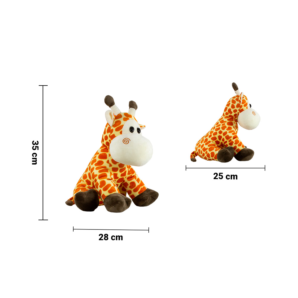 Foto 3 pulgar | Peluche De Jirafa Bebé Tierna 36 Cm Importadora La Merced Felpa Suave