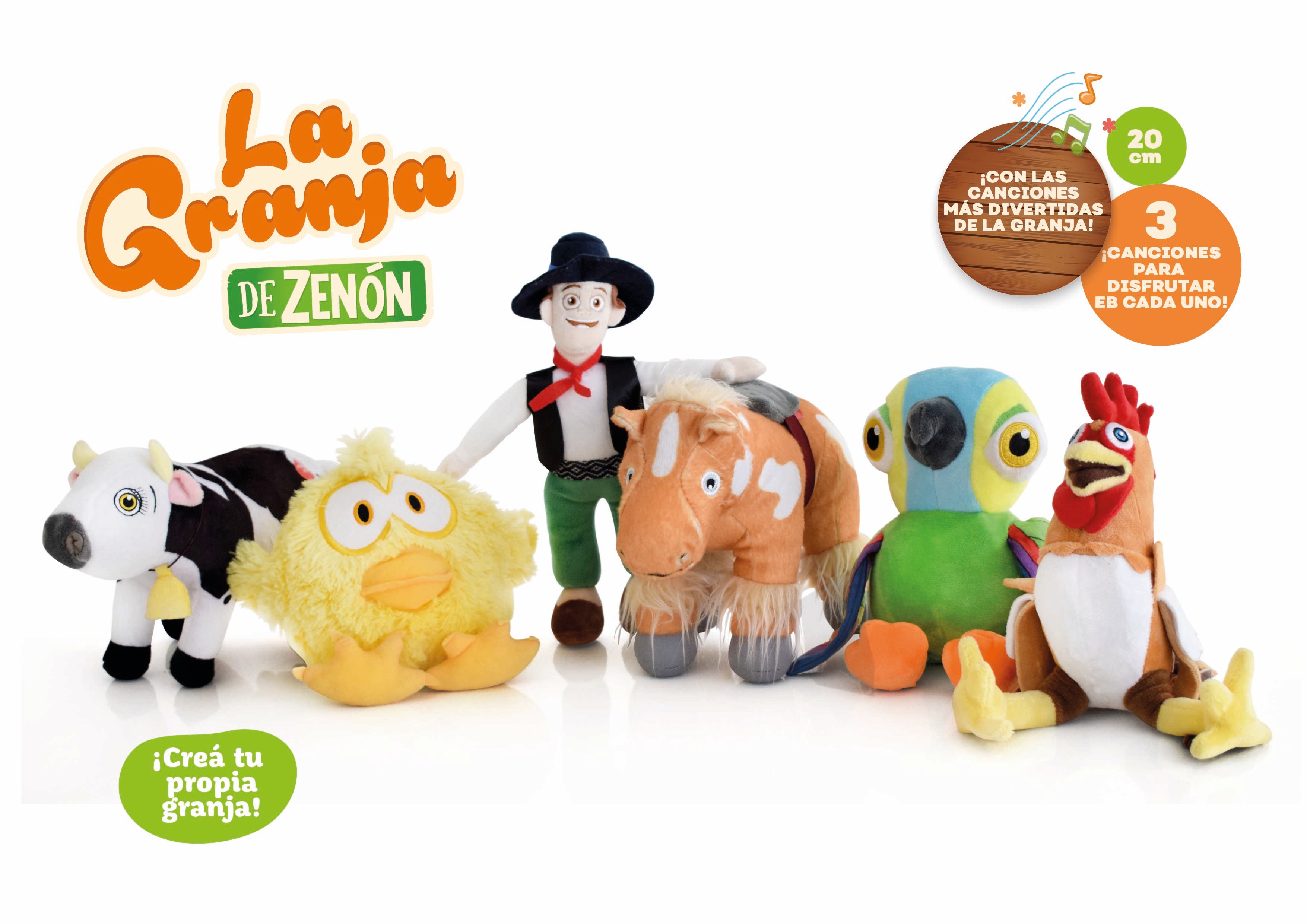 Peluche Musical La Granja De Zenon Vaca Lola de 20cm Coppel