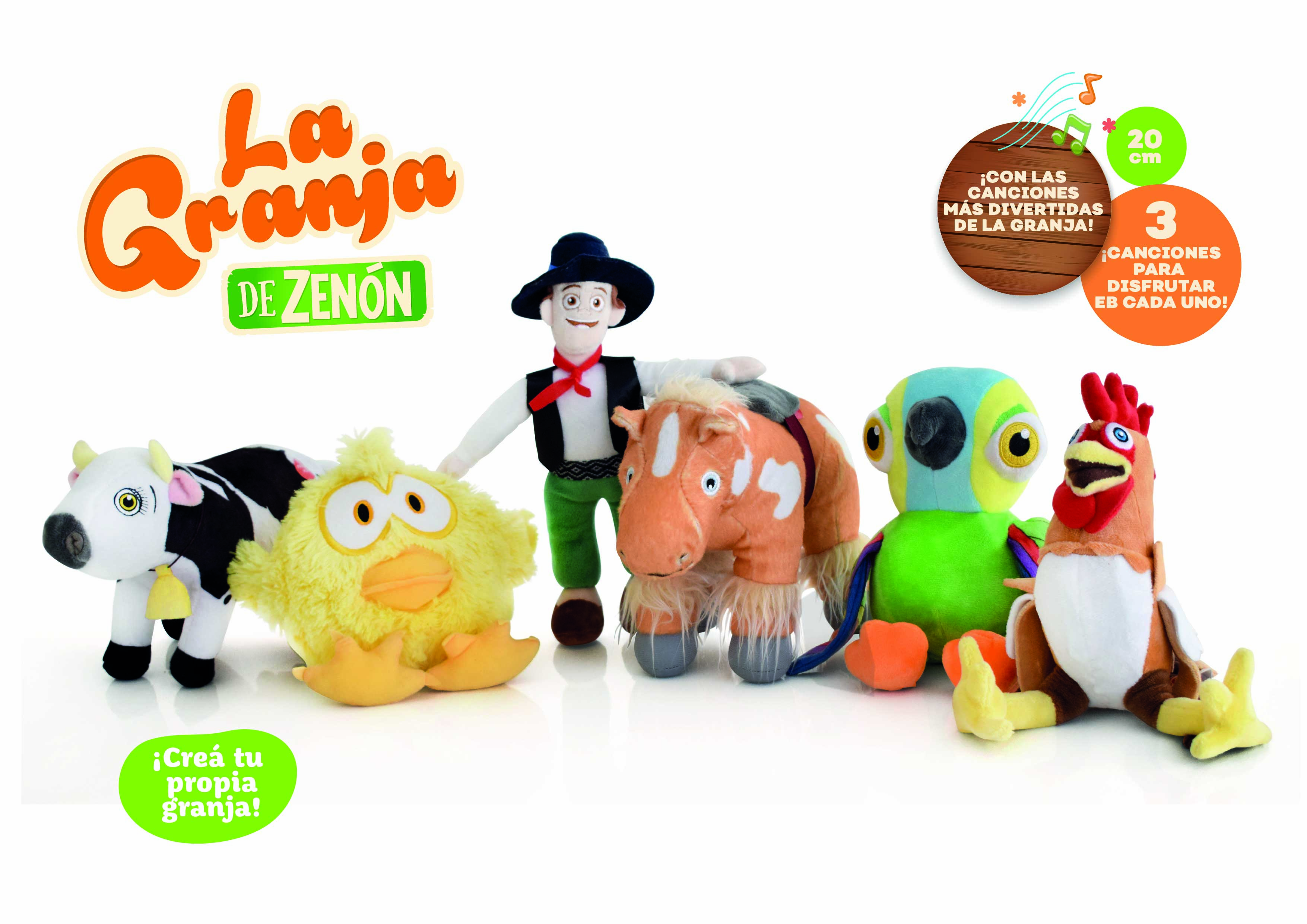 Foto 4 pulgar | Peluche Musical La Granja De Zenón Vaca Lola de 20cm