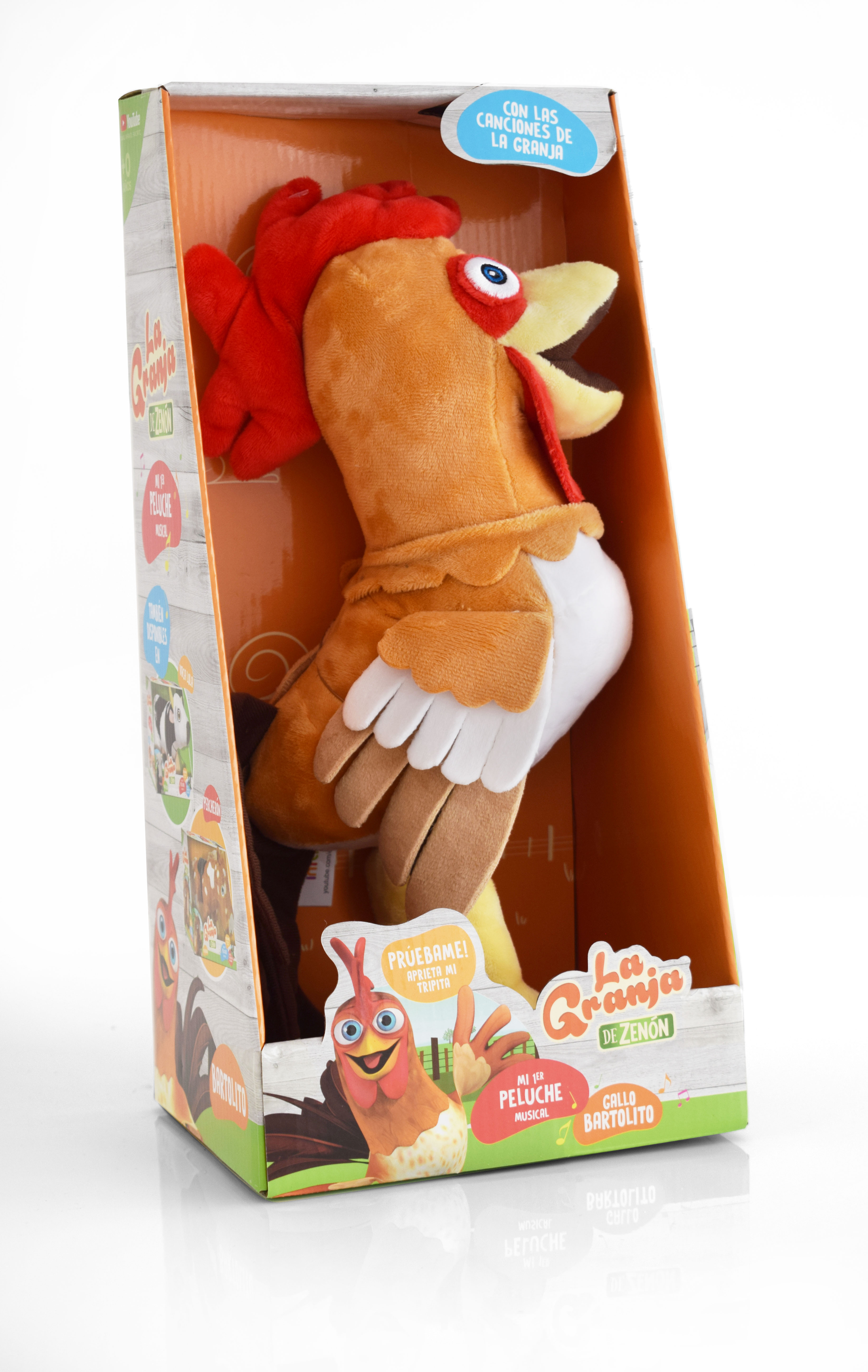 Foto 2 | La Granja De Zenon Peluche Musical Gallo Bartolito De 30cm