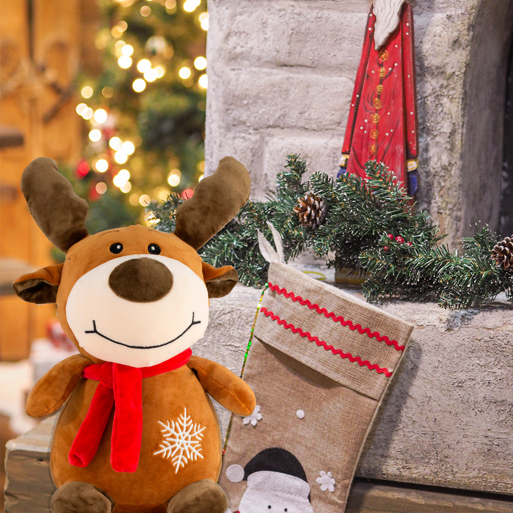 Foto 4 pulgar | Peluche Reno Navideño 38 Cm Importadora La Merced Suave Hipoalergénico